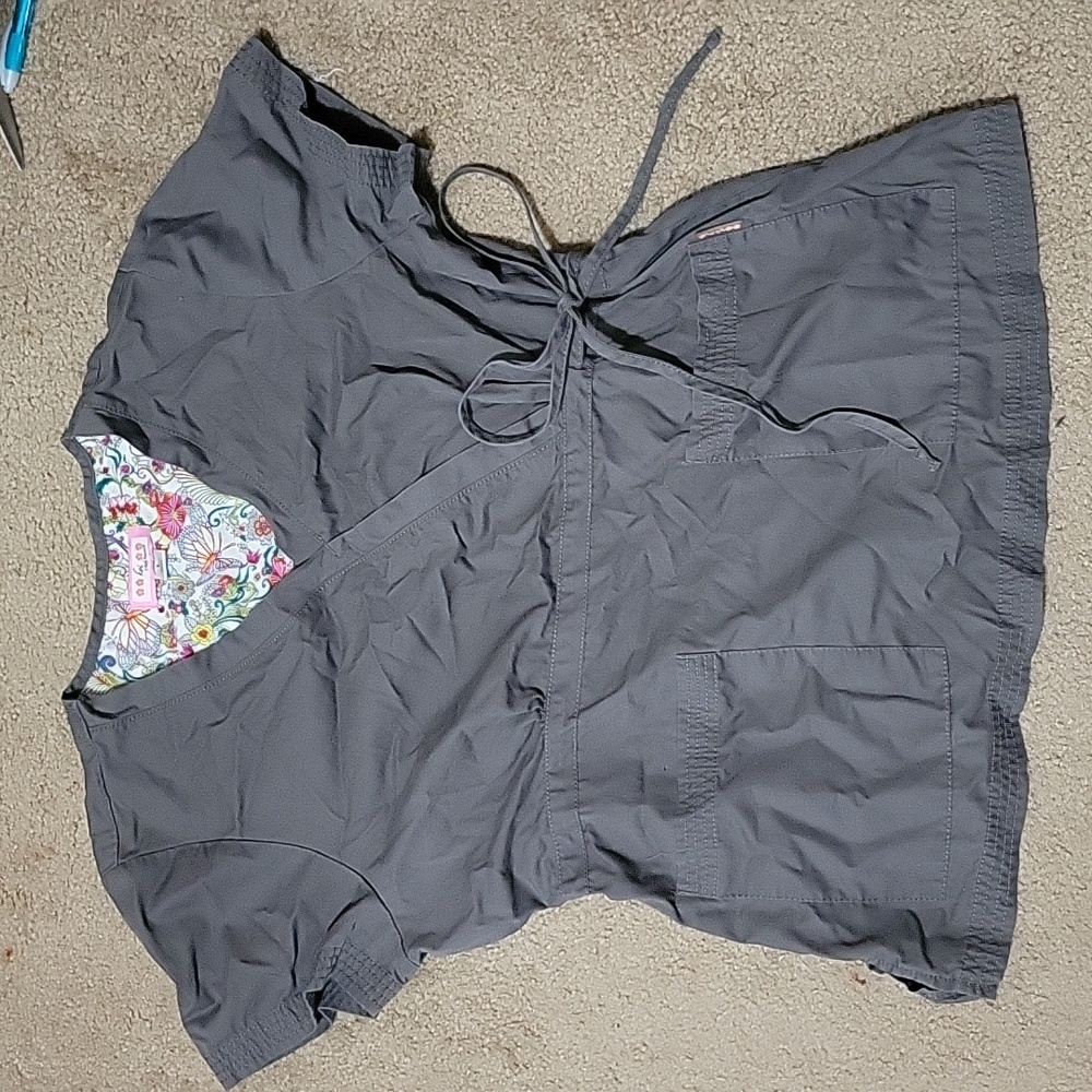 Koi scrub top, large grey